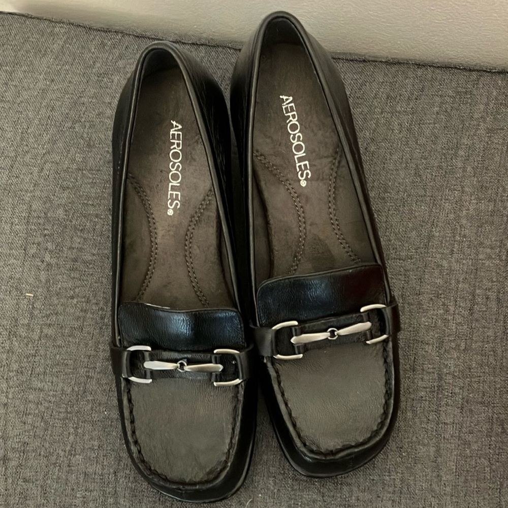 NIB Aerosoles black leather loafer 7.5